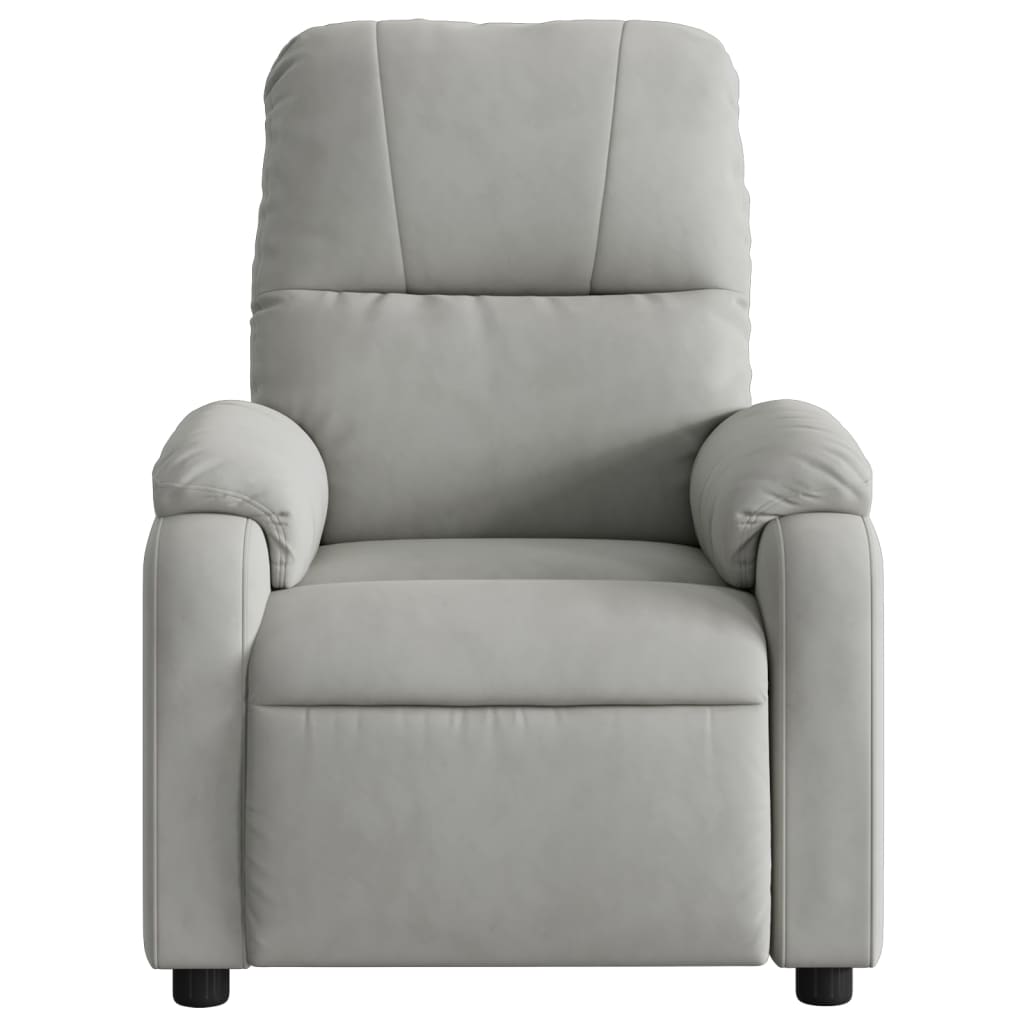 Massagestoel microvezelstof lichtgrijs is nu te koop bij PeponiXL, paradijselijk wonen!