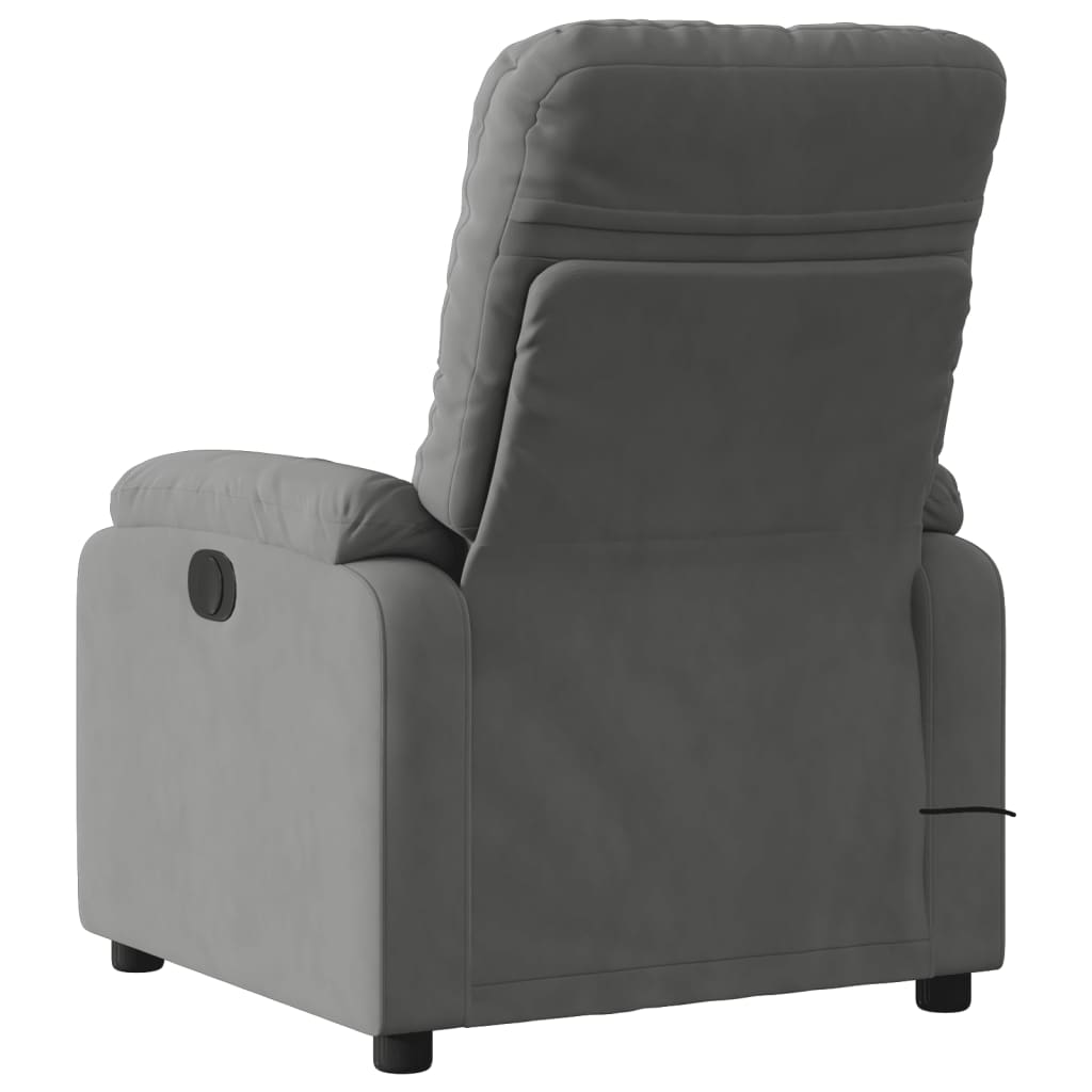 Massagestoel microvezelstof donkergrijs is nu te koop bij PeponiXL, paradijselijk wonen!