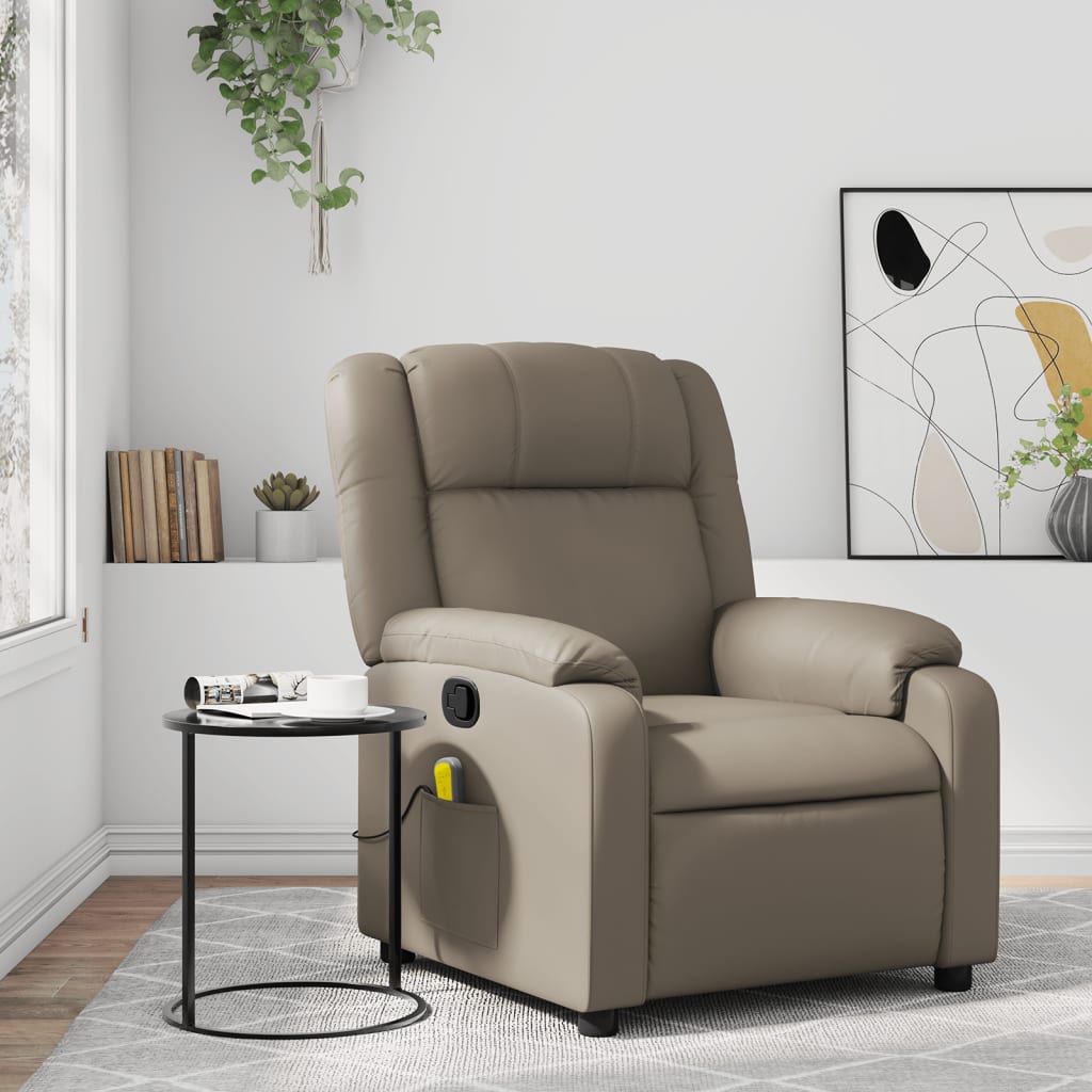 Massagestoel verstelbaar kunstleer cappuccinokleurig is nu te koop bij PeponiXL, paradijselijk wonen!