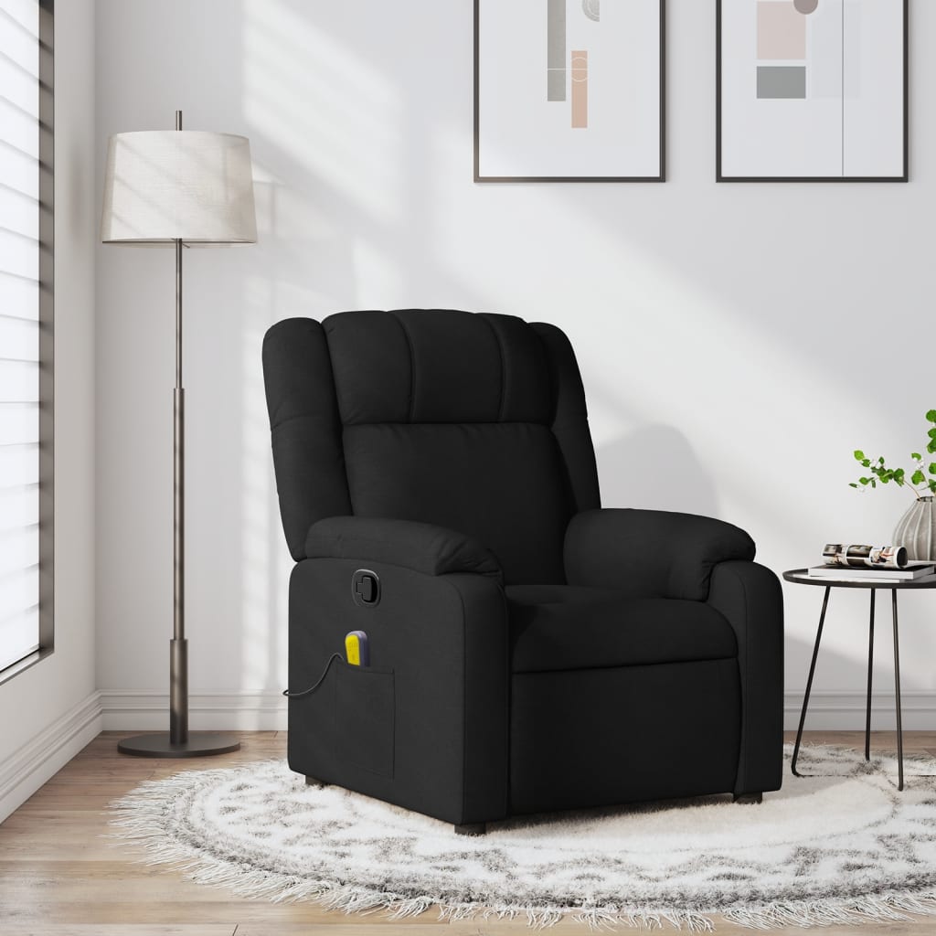 Massagestoel verstelbaar stof zwart is nu te koop bij PeponiXL, paradijselijk wonen!