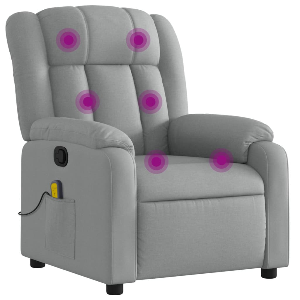 Massagestoel verstelbaar stof lichtgrijs is nu te koop bij PeponiXL, paradijselijk wonen!