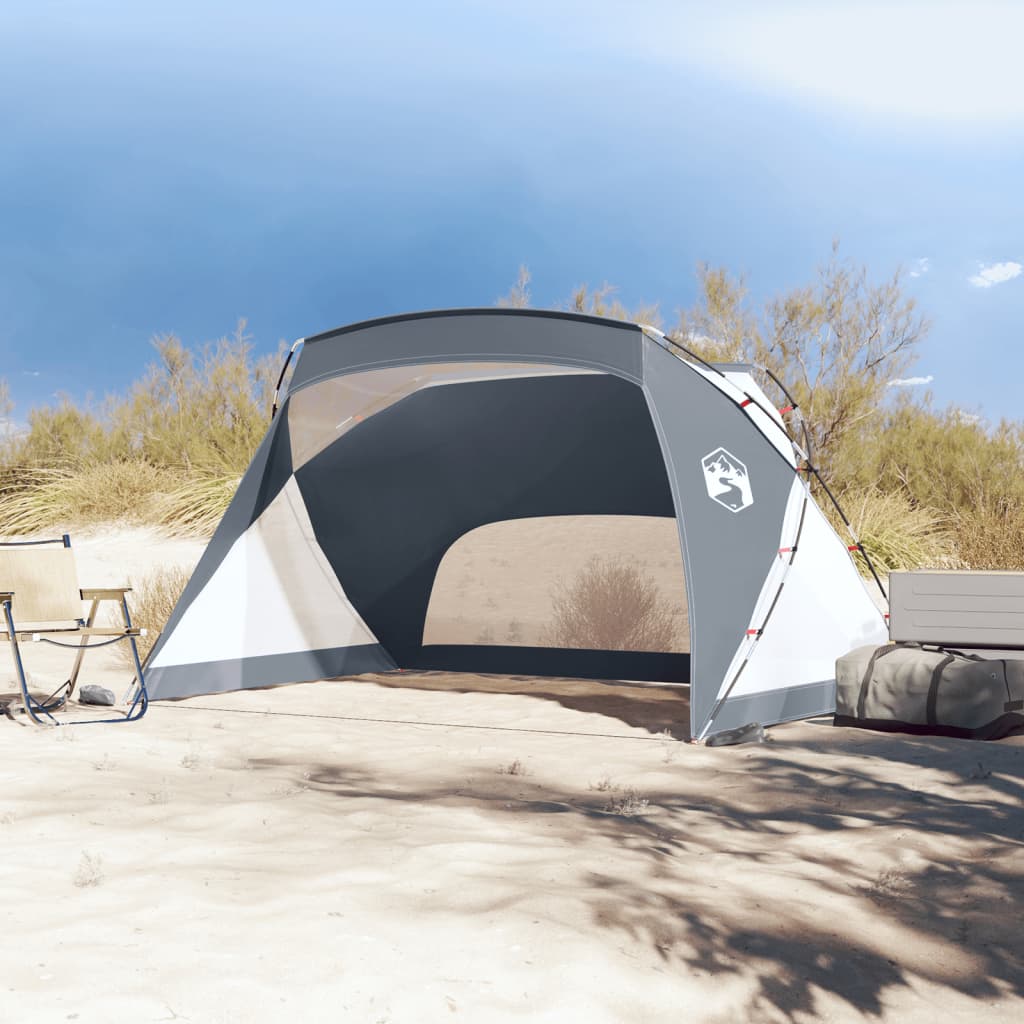 Strandtent 274x178x170/148 cm 185T polyester grijs is nu te koop bij PeponiXL, paradijselijk wonen!