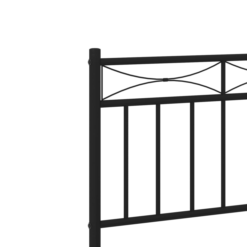 Bedframe met hoofd- en voeteneinde metaal zwart 80x200 cm is nu te koop bij PeponiXL, paradijselijk wonen!
