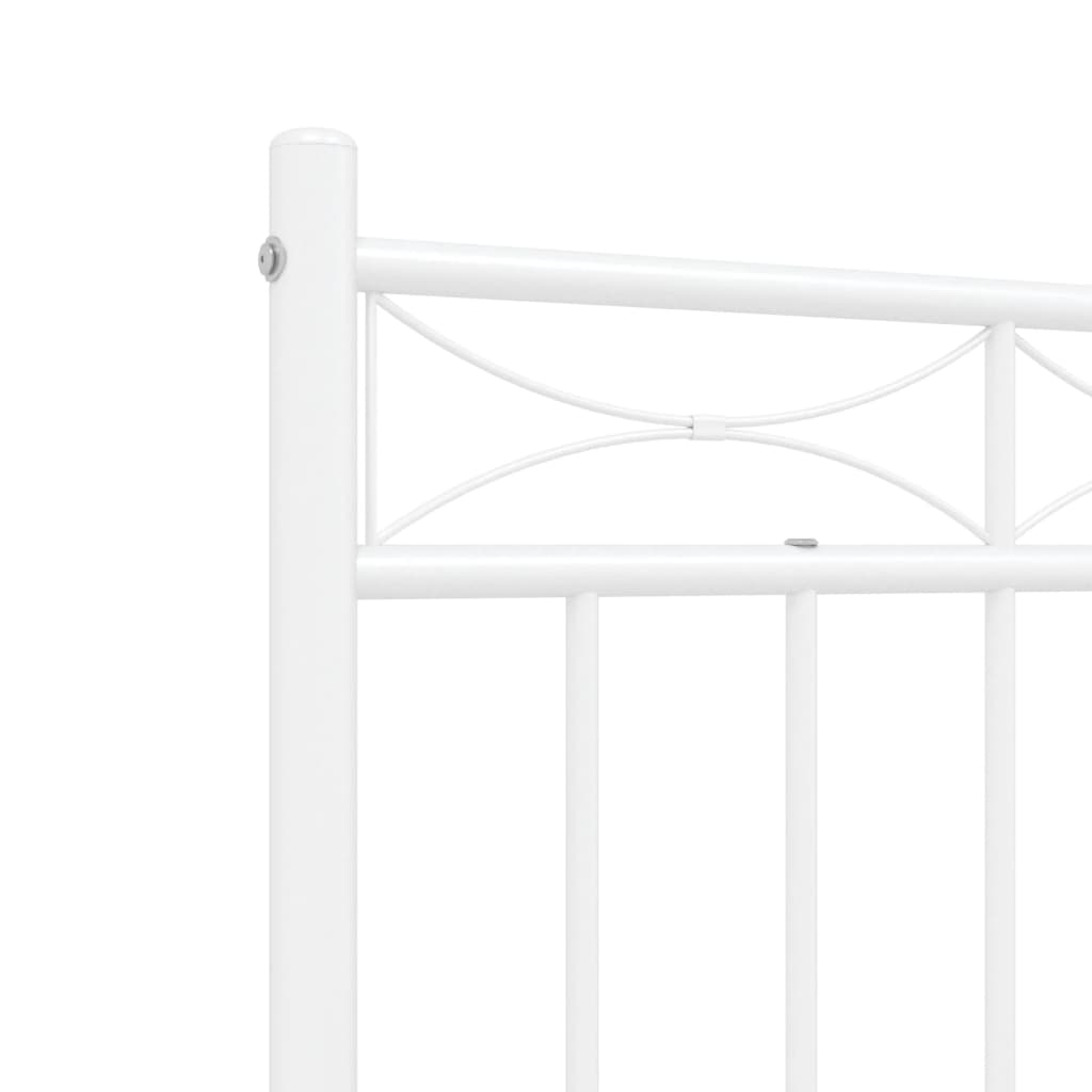 Bedframe met hoofd- en voeteneinde metaal wit 120 x 190 cm is nu te koop bij PeponiXL, paradijselijk wonen!