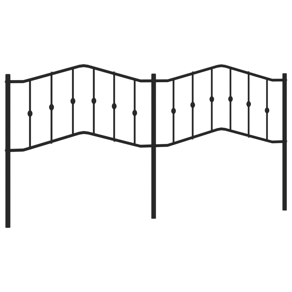 Vervangend hoofdbord 200 cm metaal zwart is nu te koop bij PeponiXL, paradijselijk wonen!