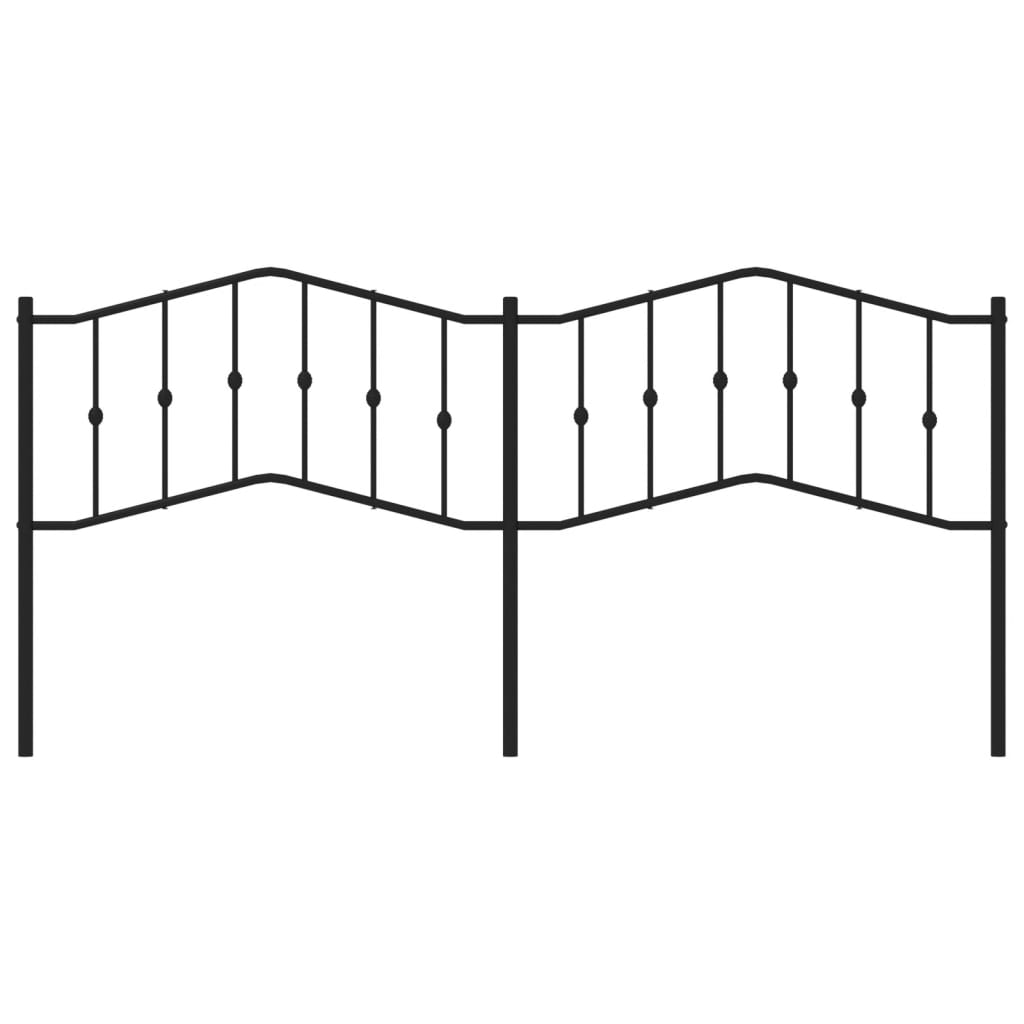 Vervangend hoofdbord 200 cm metaal zwart is nu te koop bij PeponiXL, paradijselijk wonen!