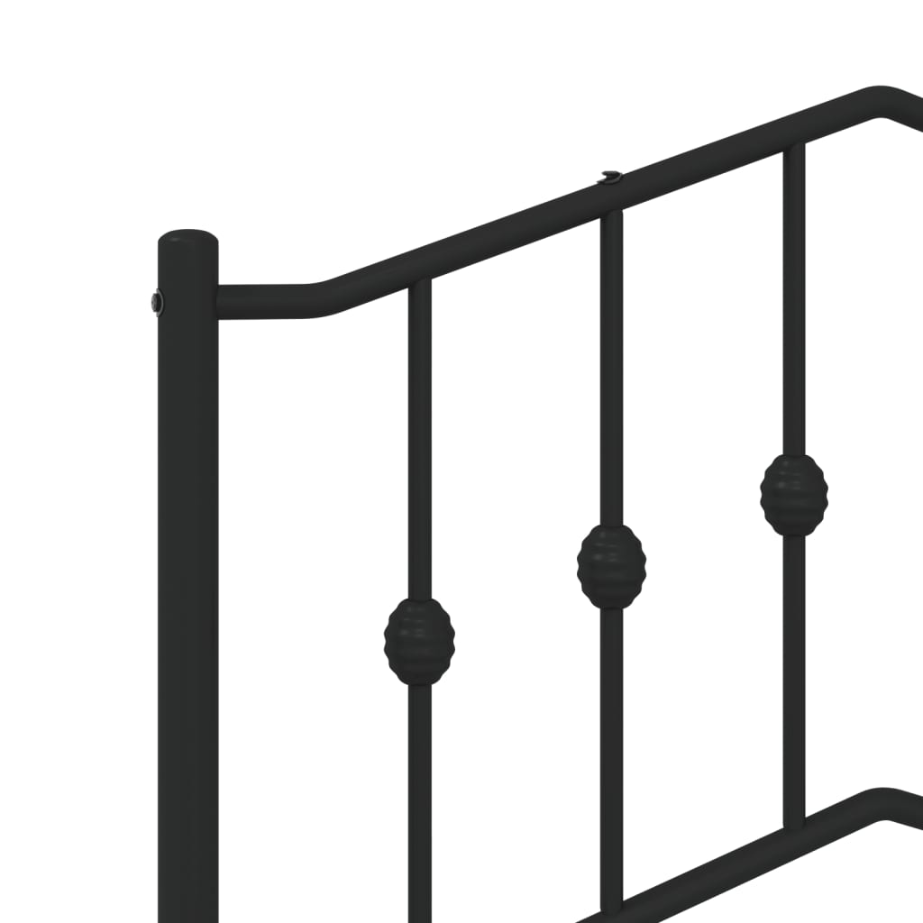 Vervangend hoofdbord 200 cm metaal zwart is nu te koop bij PeponiXL, paradijselijk wonen!