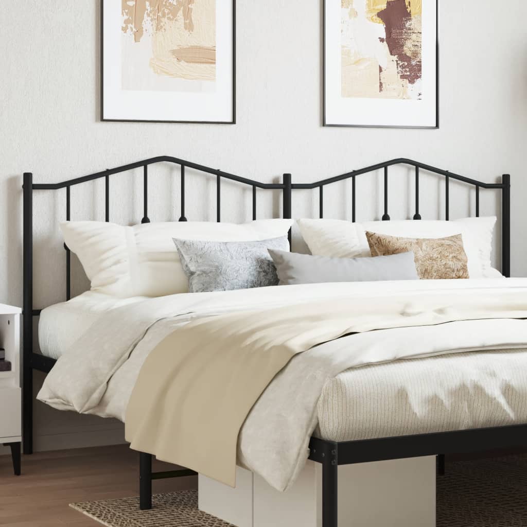 Vervangend hoofdbord 200 cm metaal zwart is nu te koop bij PeponiXL, paradijselijk wonen!