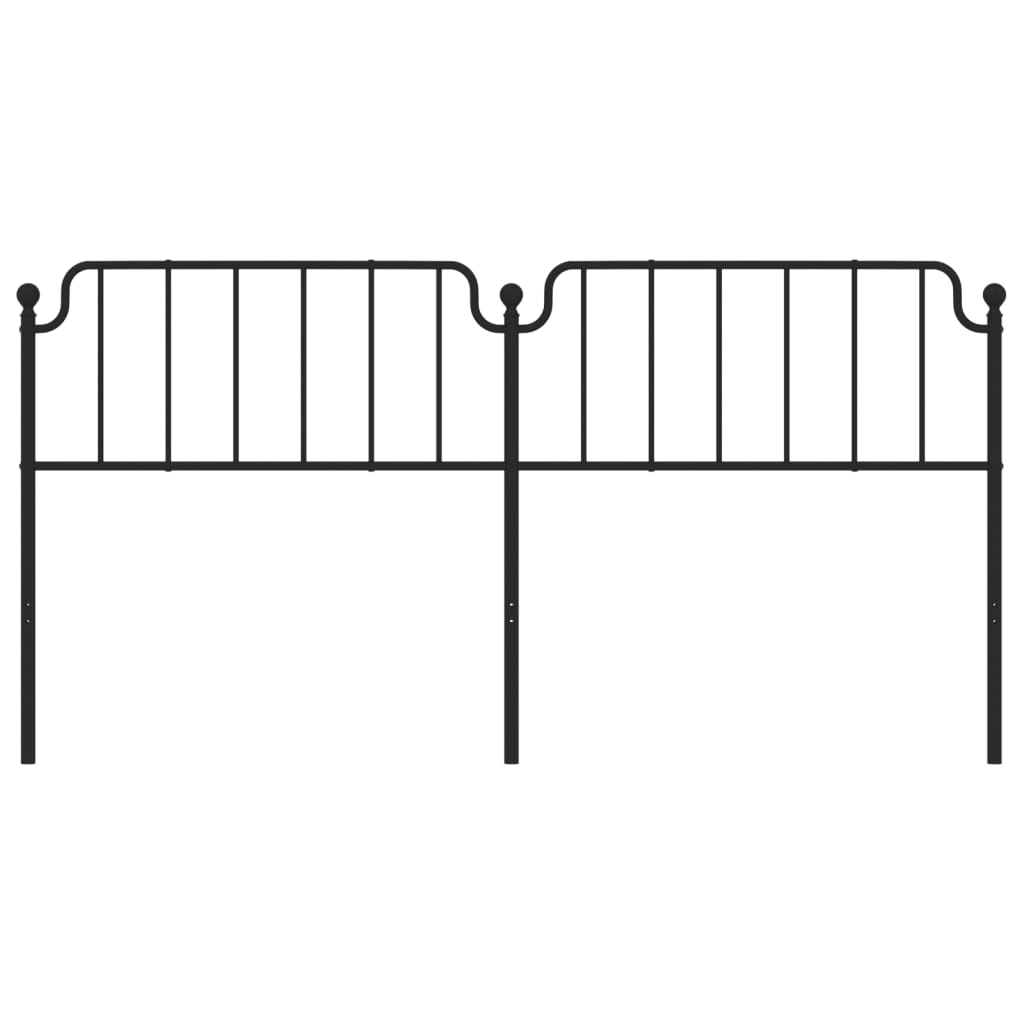 Vervangend hoofdbord 200 cm metaal zwart is nu te koop bij PeponiXL, paradijselijk wonen!
