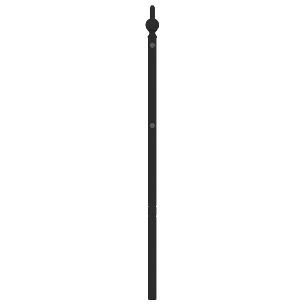 Vervangend hoofdbord 200 cm metaal zwart is nu te koop bij PeponiXL, paradijselijk wonen!