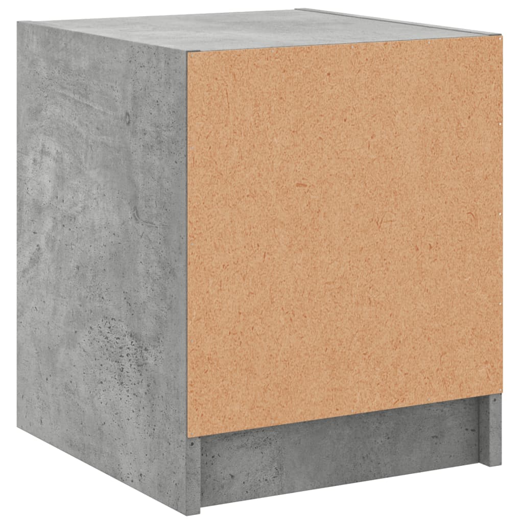 Nachtkastjes met glazen deuren 2 st 35x37x42 cm betongrijs is nu te koop bij PeponiXL, paradijselijk wonen!