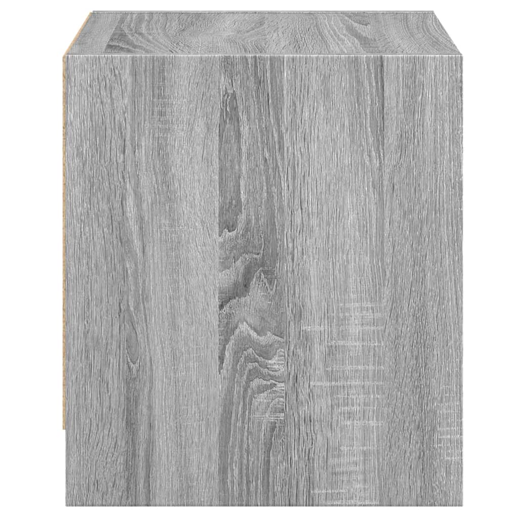 Nachtkastjes met glazen deuren 2 st 35x37x42 cm grijs sonoma is nu te koop bij PeponiXL, paradijselijk wonen!
