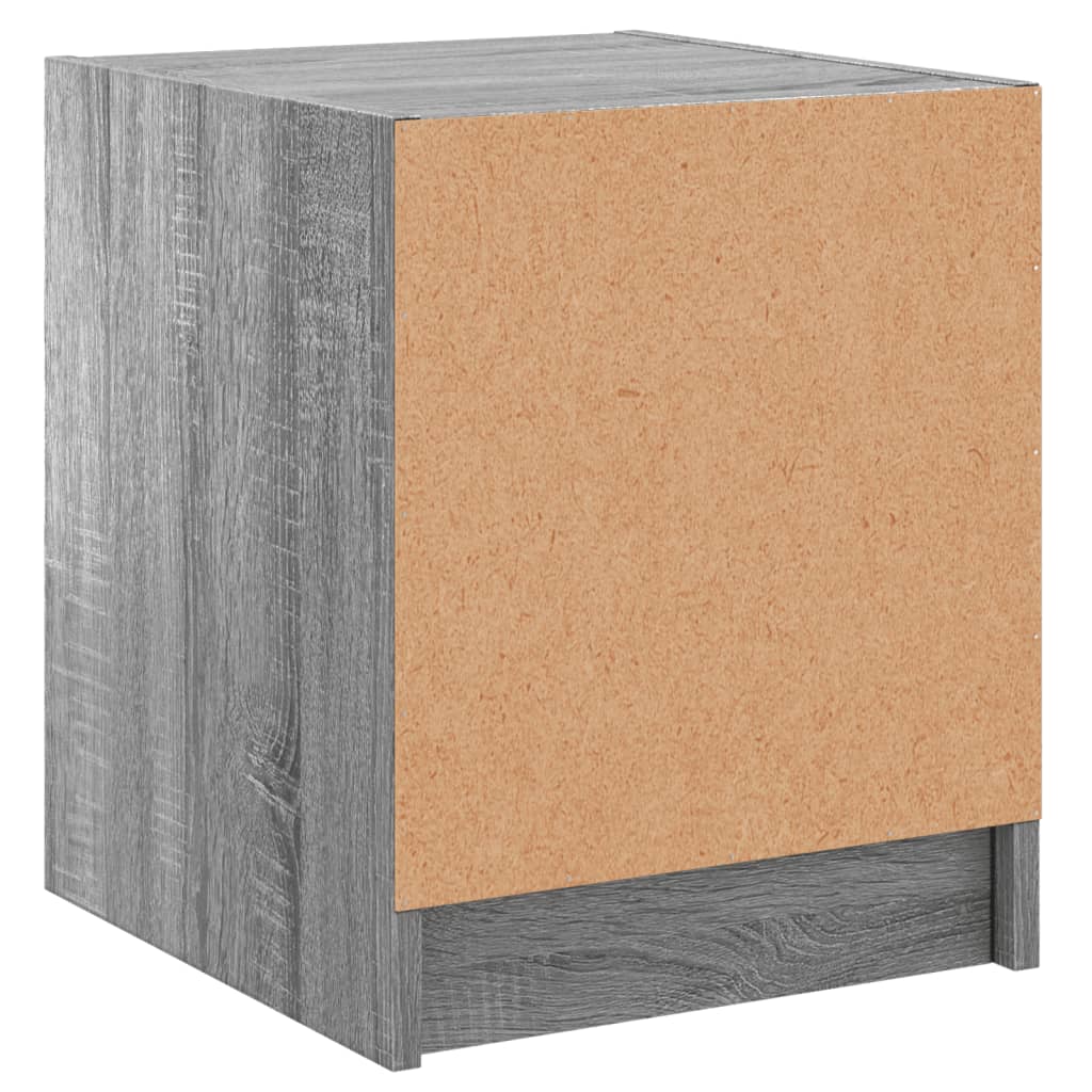Nachtkastjes met glazen deuren 2 st 35x37x42 cm grijs sonoma is nu te koop bij PeponiXL, paradijselijk wonen!