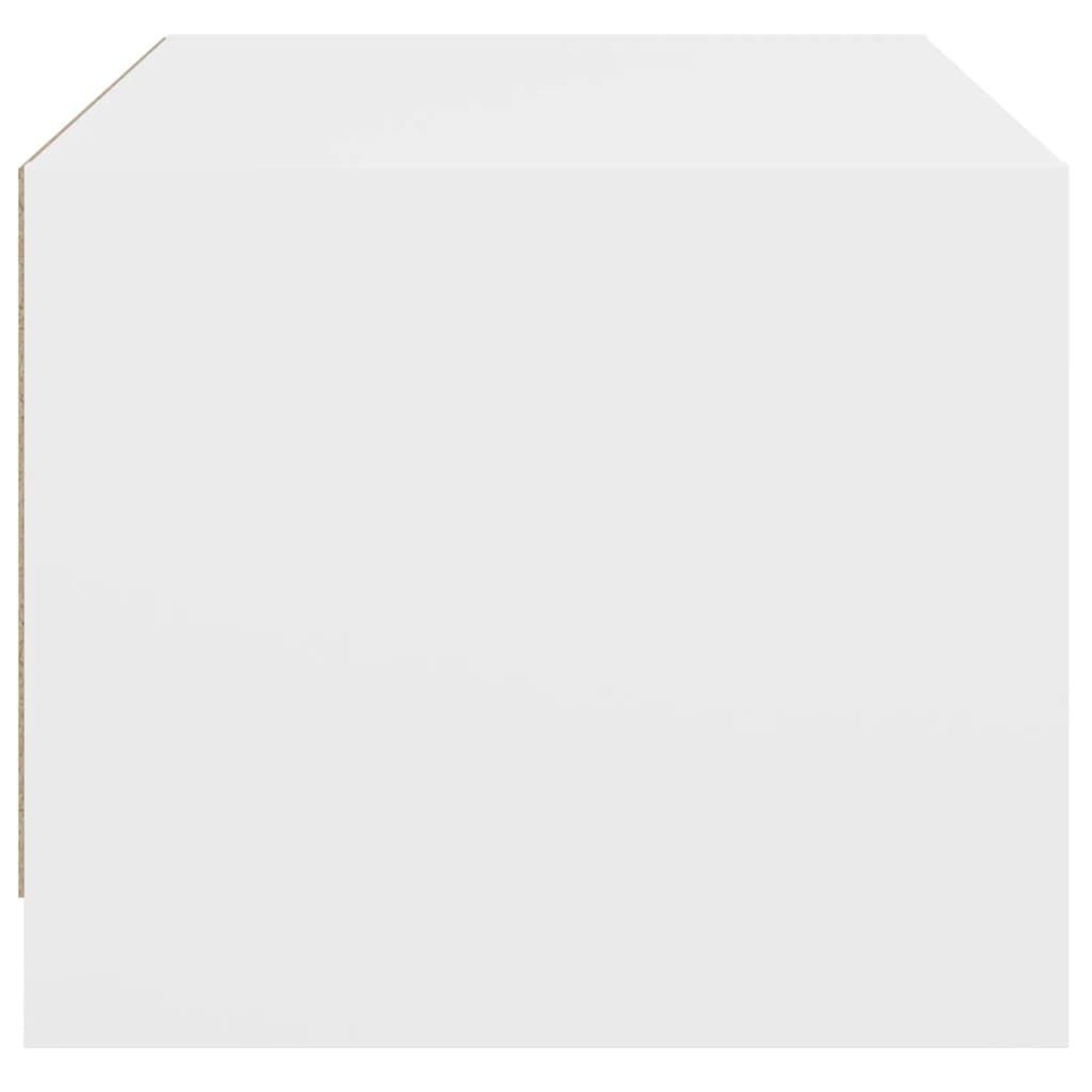Salontafel met glazen deuren 68x50x42 cm wit is nu te koop bij PeponiXL, paradijselijk wonen!