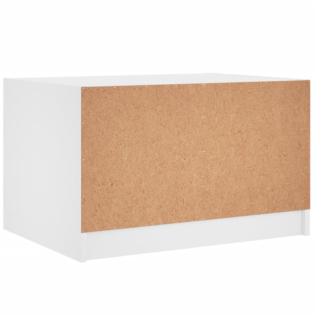 Salontafel met glazen deuren 68x50x42 cm wit is nu te koop bij PeponiXL, paradijselijk wonen!