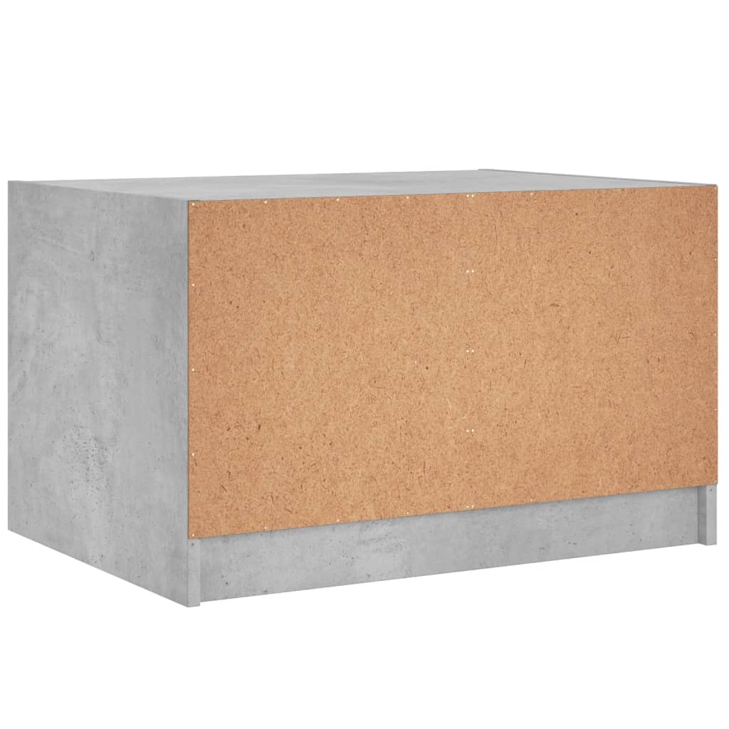 Salontafel met glazen deuren 68x50x42 cm betongrijs is nu te koop bij PeponiXL, paradijselijk wonen!