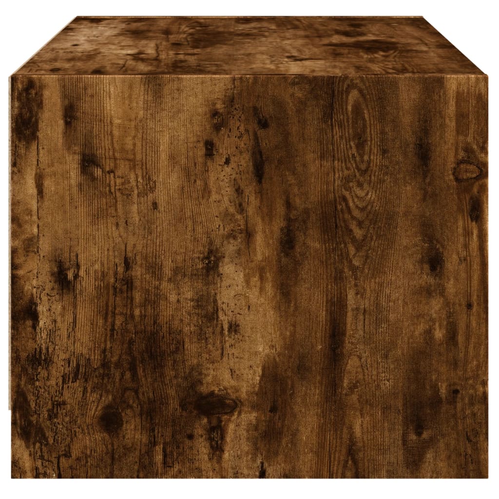 Salontafel met glazen deuren 68x50x42 cm gerookt eikenkleurig is nu te koop bij PeponiXL, paradijselijk wonen!