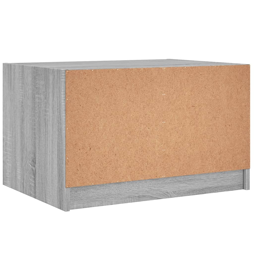 Salontafel met glazen deuren 68x50x42 cm grijs sonoma eiken is nu te koop bij PeponiXL, paradijselijk wonen!