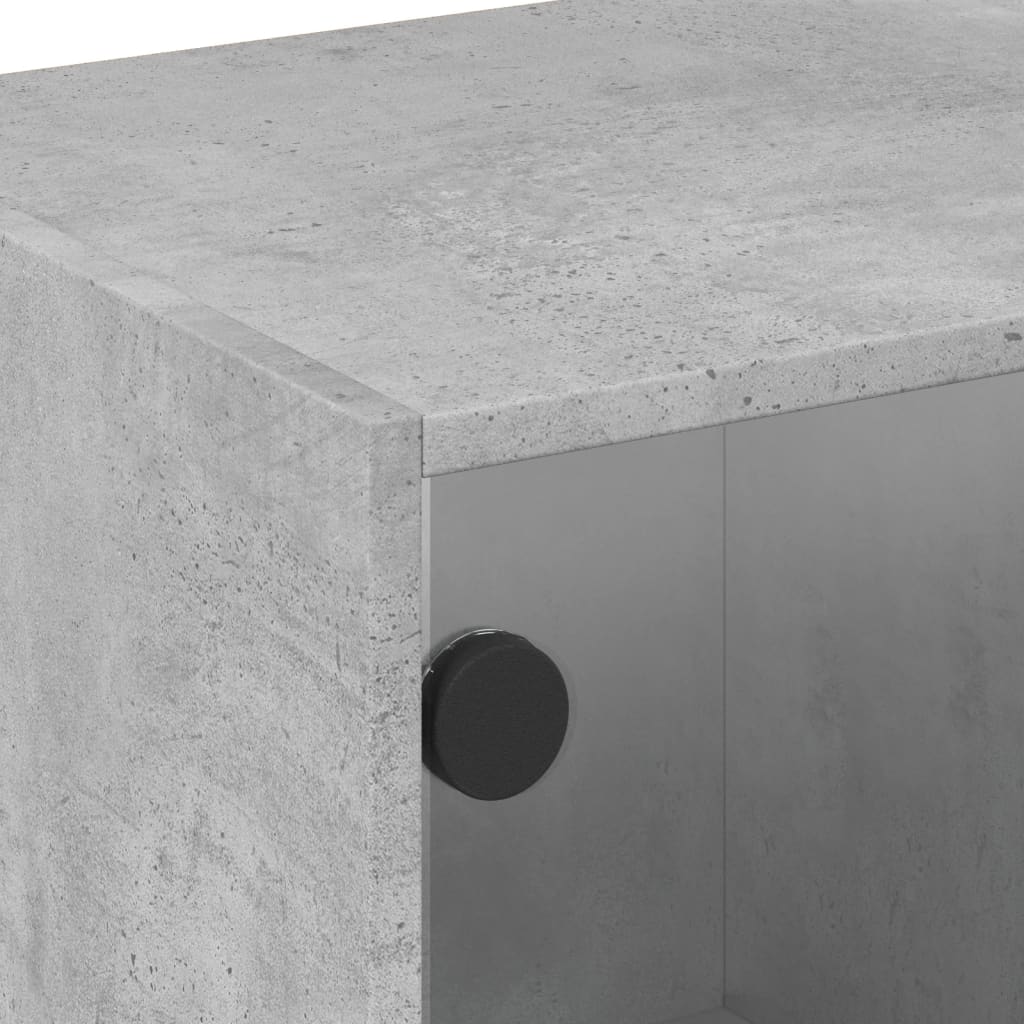 Tv-meubel met glazen deuren 102x37x42 cm betongrijs is nu te koop bij PeponiXL, paradijselijk wonen!