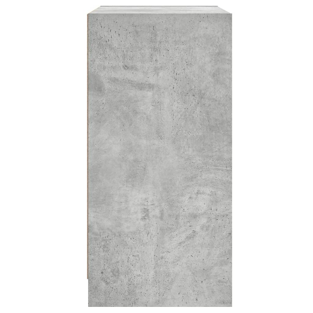 Bijzetkast met glazen deuren 68x37x75,5 cm betongrijs is nu te koop bij PeponiXL, paradijselijk wonen!
