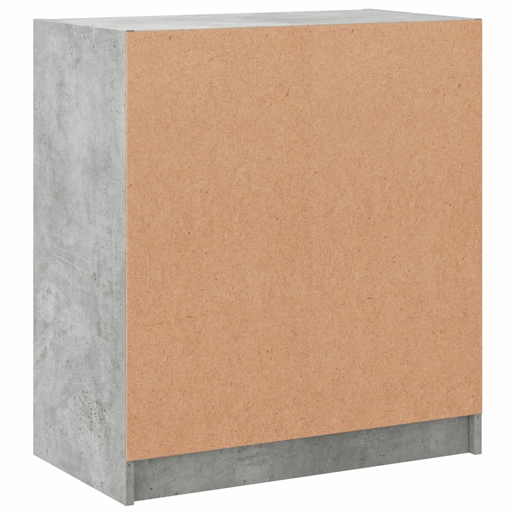 Bijzetkast met glazen deuren 68x37x75,5 cm betongrijs is nu te koop bij PeponiXL, paradijselijk wonen!