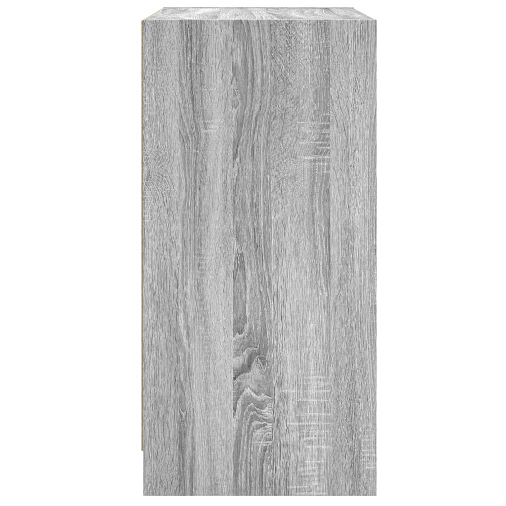 Bijzetkast met glazen deuren 68x37x75,5 cm grijs sonoma eiken is nu te koop bij PeponiXL, paradijselijk wonen!
