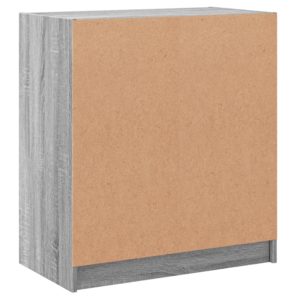 Bijzetkast met glazen deuren 68x37x75,5 cm grijs sonoma eiken is nu te koop bij PeponiXL, paradijselijk wonen!