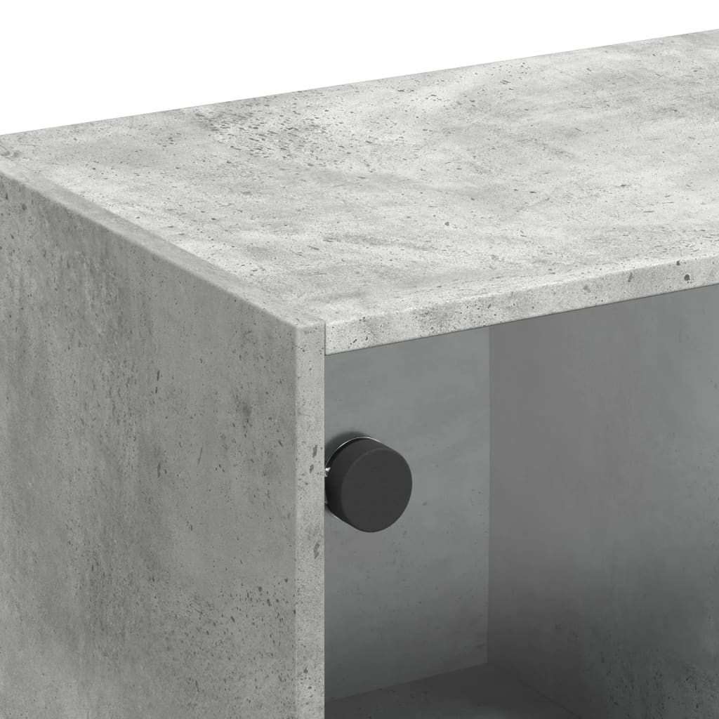Tv-meubel met glazen deuren 102x37x42 cm betongrijs is nu te koop bij PeponiXL, paradijselijk wonen!