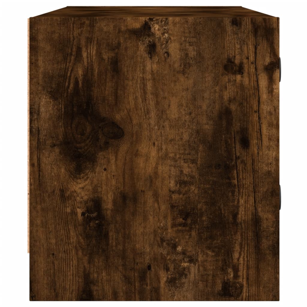 Tv-meubel met glazen deuren 102x37x42 cm gerookt eikenkleurig is nu te koop bij PeponiXL, paradijselijk wonen!