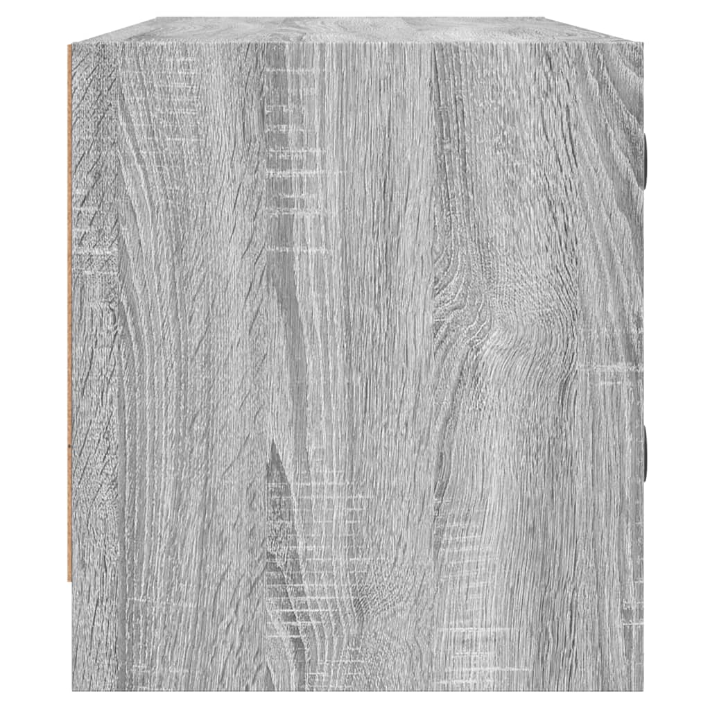 Tv-meubel met glazen deuren 102x37x42 cm grijs sonoma eiken is nu te koop bij PeponiXL, paradijselijk wonen!