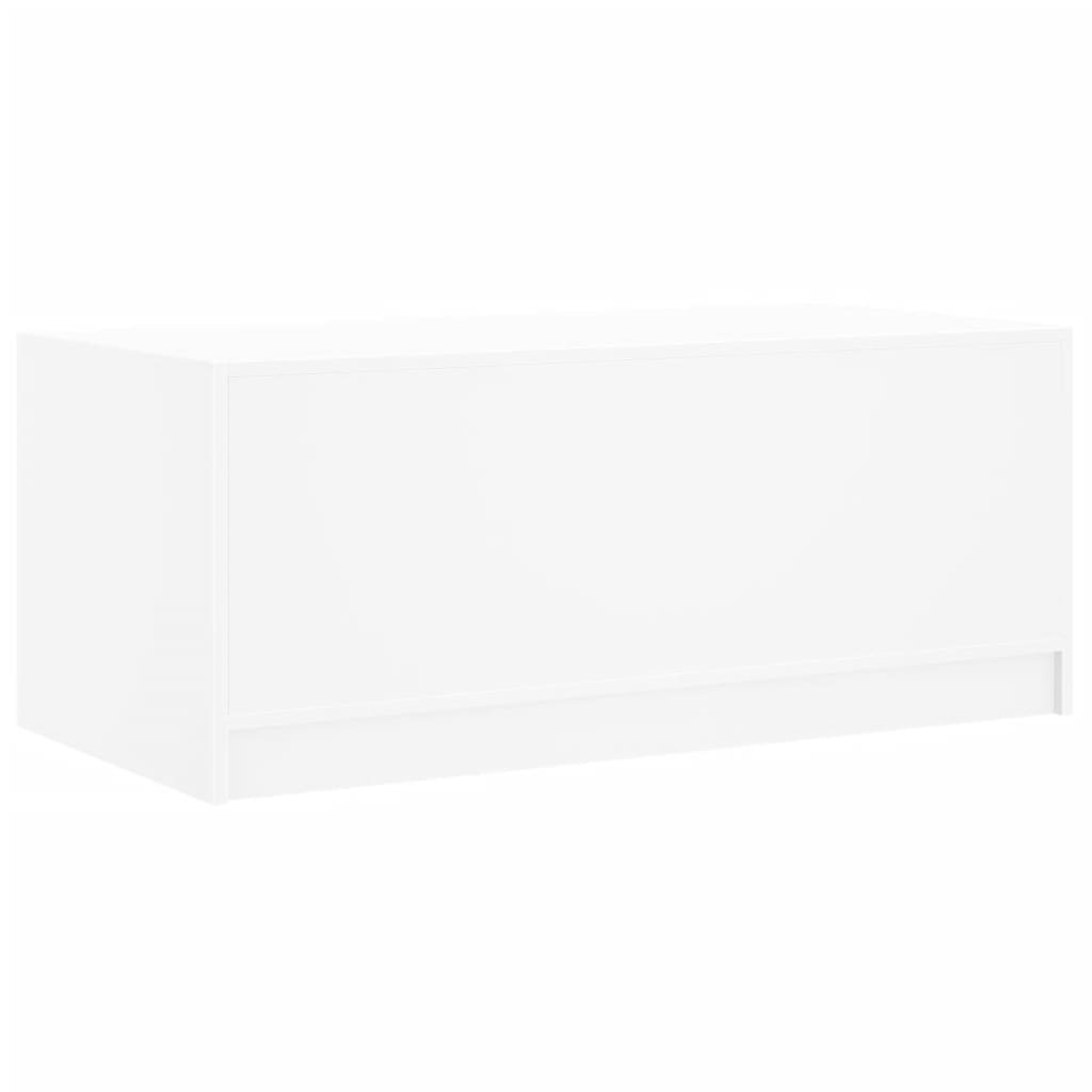 Salontafel met glazen deuren 102x50x42 cm wit is nu te koop bij PeponiXL, paradijselijk wonen!