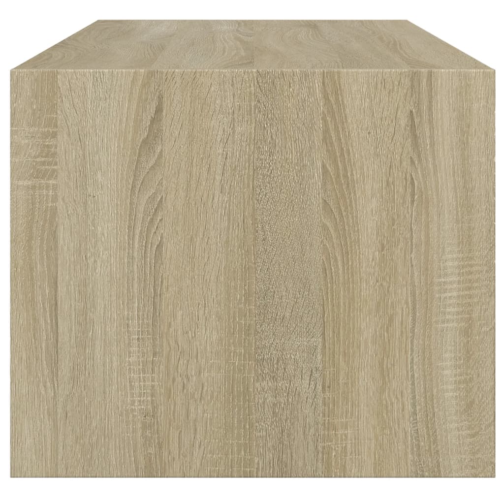 Salontafel met glazen deuren 102x50x42 cm sonoma eikenkleurig is nu te koop bij PeponiXL, paradijselijk wonen!