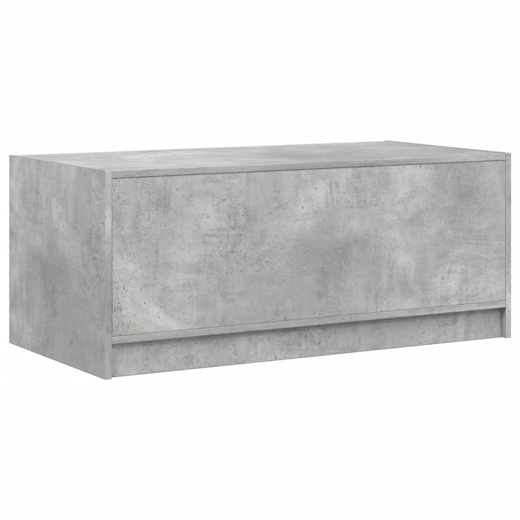 Salontafel met glazen deuren 102x50x42 cm betongrijs is nu te koop bij PeponiXL, paradijselijk wonen!