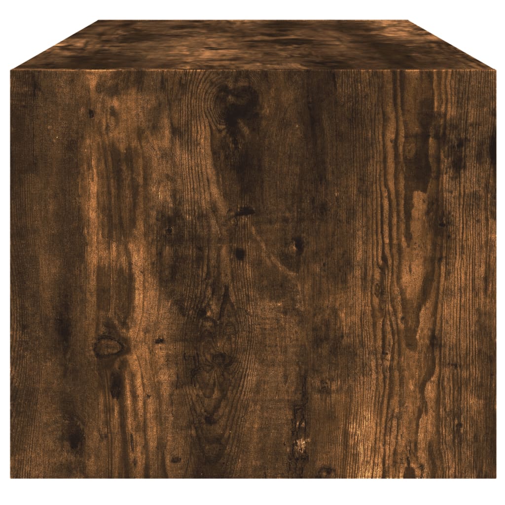 Salontafel met glazen deuren 102x50x42 cm gerookt eikenkleurig is nu te koop bij PeponiXL, paradijselijk wonen!