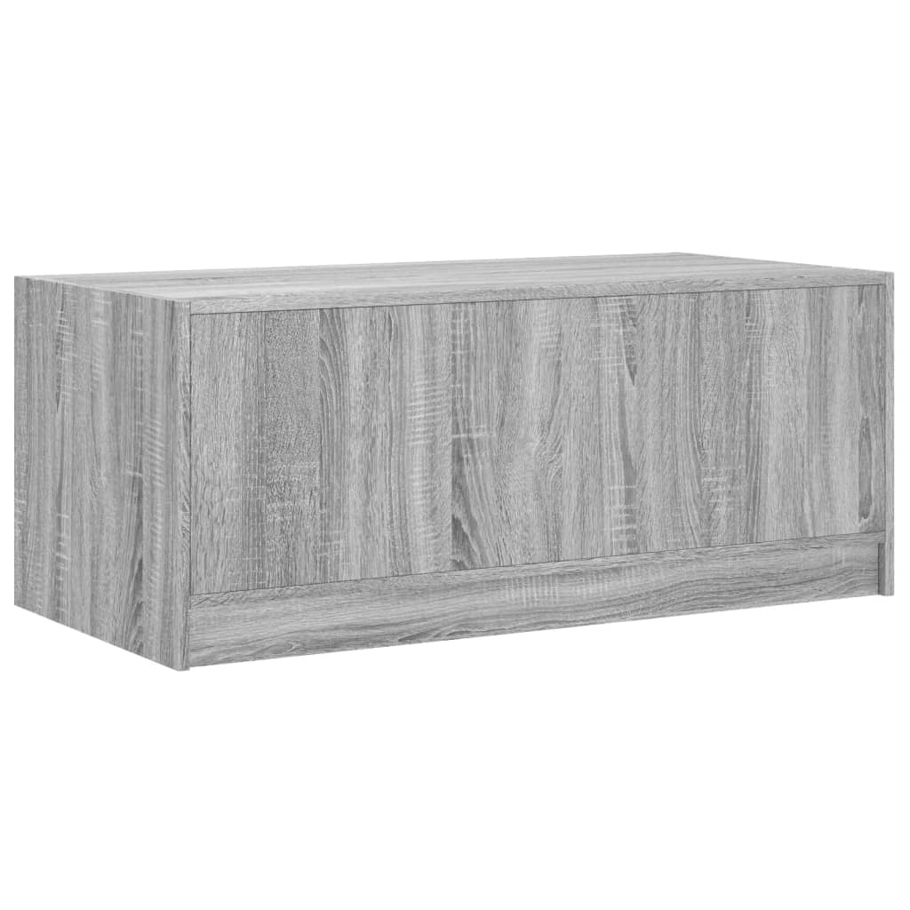 Salontafel met glazen deuren 102x50x42 cm grijs sonoma eiken is nu te koop bij PeponiXL, paradijselijk wonen!
