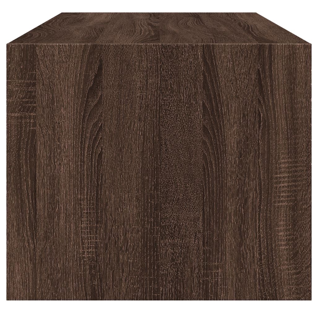 Salontafel met glazen deuren 102x50x42 cm bruin eikenkleur is nu te koop bij PeponiXL, paradijselijk wonen!