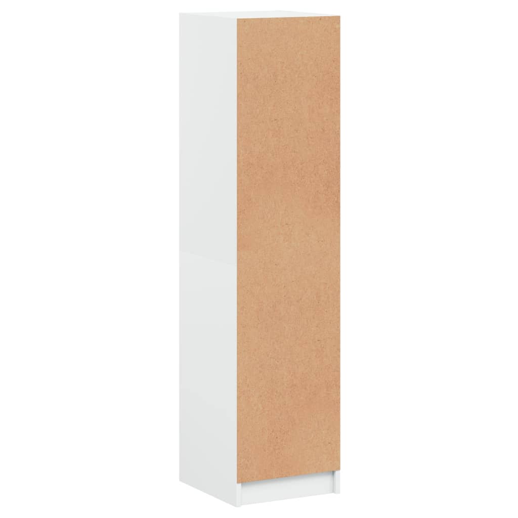 Hoge kast met glazen deur 35x37x142 cm wit is nu te koop bij PeponiXL, paradijselijk wonen!
