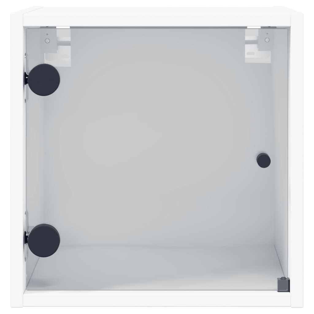 Nachtkastjes met glazen deuren 2 st 35x37x35 cm wit is nu te koop bij PeponiXL, paradijselijk wonen!