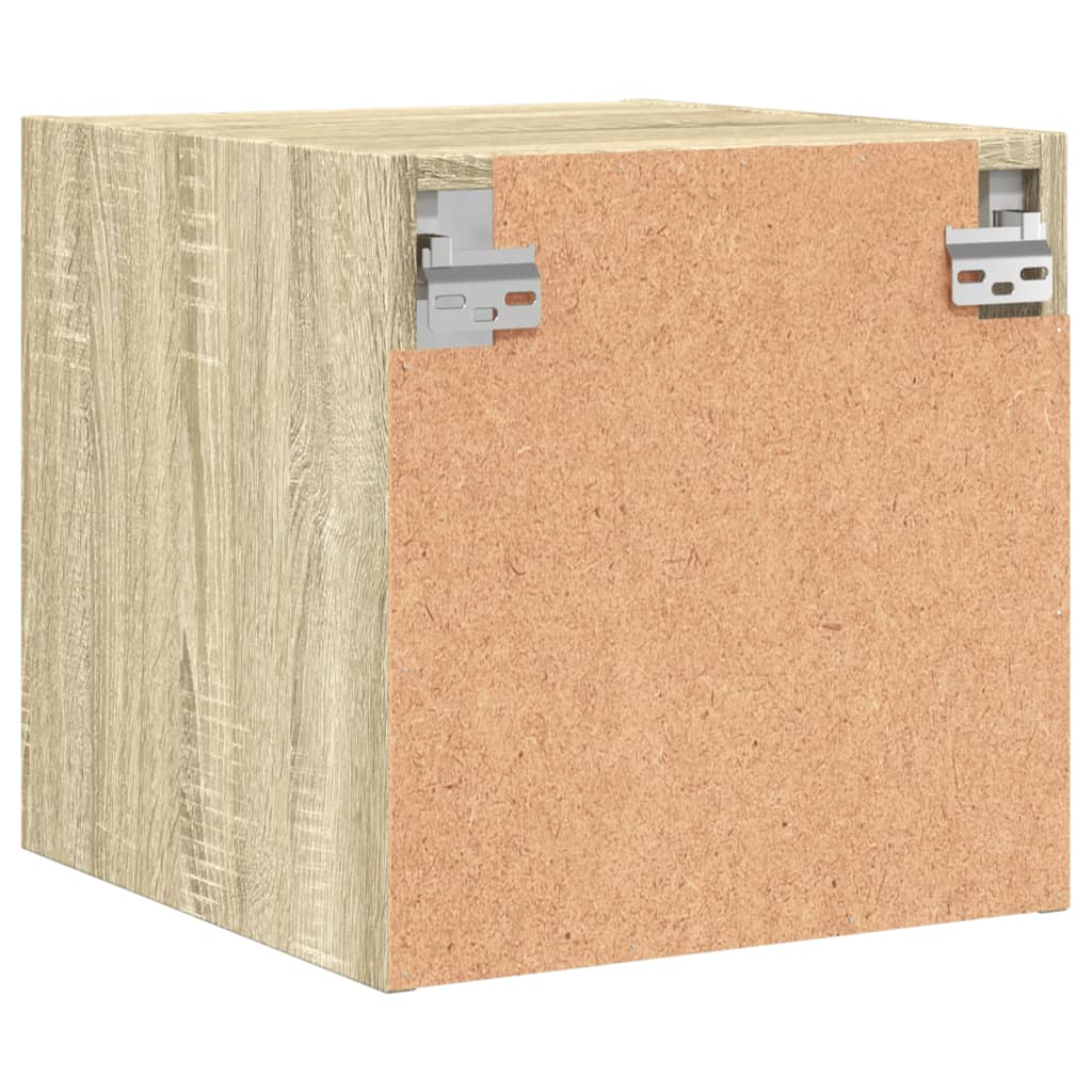 Nachtkastjes met glazen deuren 2 st 35x37x35 cm sonoma eiken is nu te koop bij PeponiXL, paradijselijk wonen!