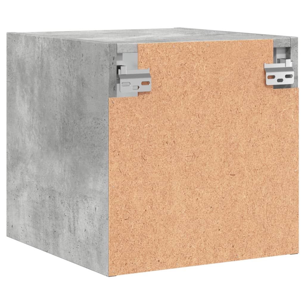 Nachtkastje met glazen deur 35x37x35 cm betongrijs is nu te koop bij PeponiXL, paradijselijk wonen!