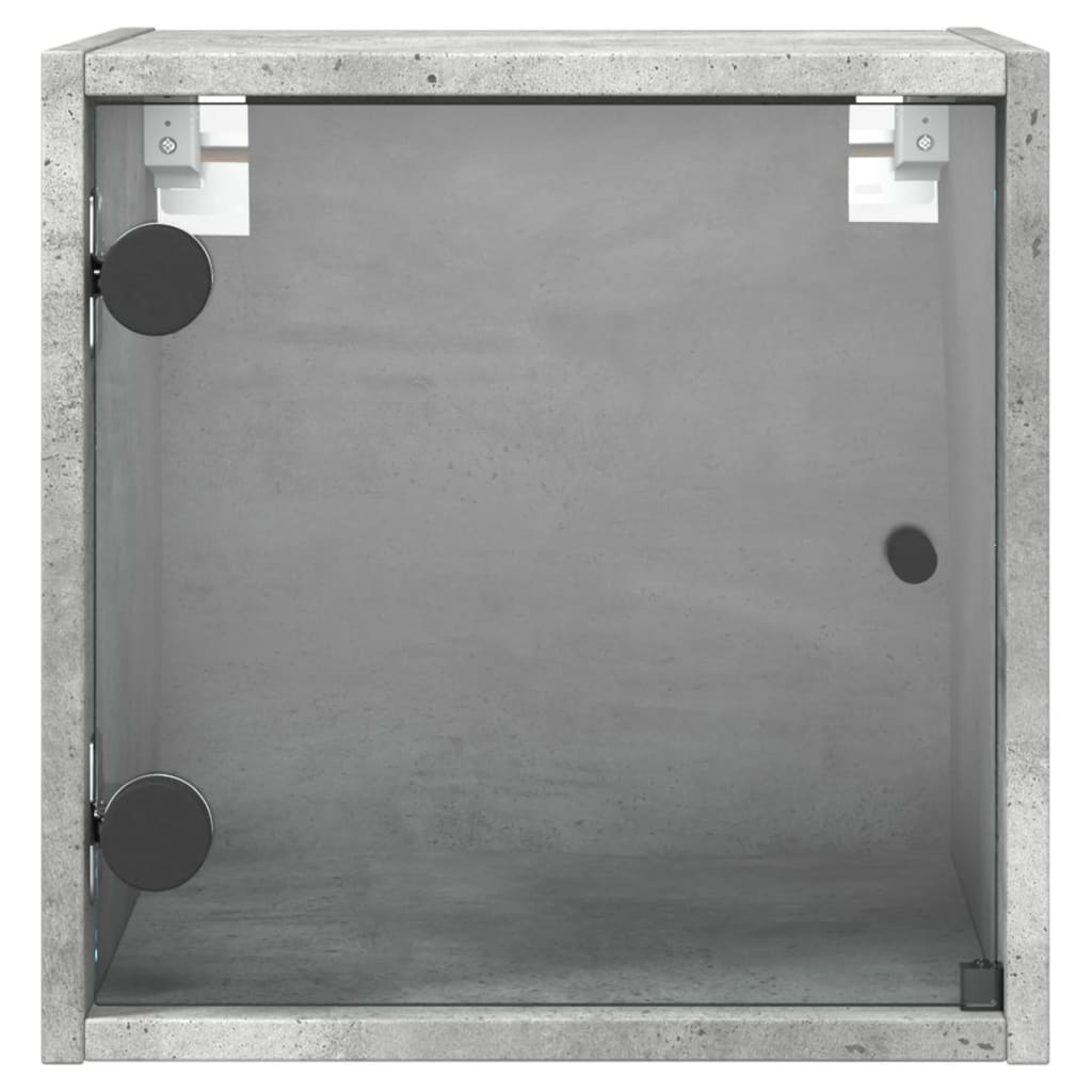 Nachtkastjes met glazen deuren 2 st 35x37x35 cm betongrijs is nu te koop bij PeponiXL, paradijselijk wonen!