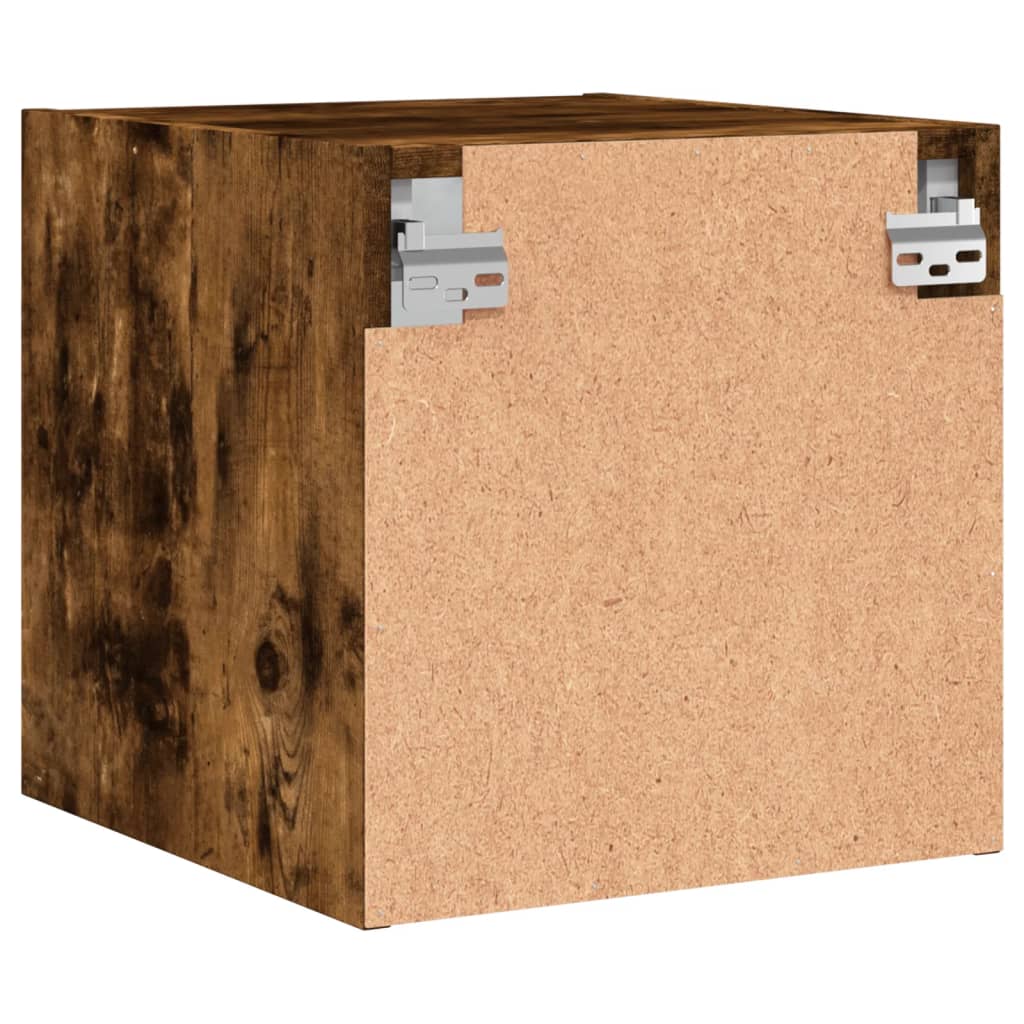 Nachtkastjes met glazen deuren 2 st 35x37x35 cm gerookt eiken is nu te koop bij PeponiXL, paradijselijk wonen!