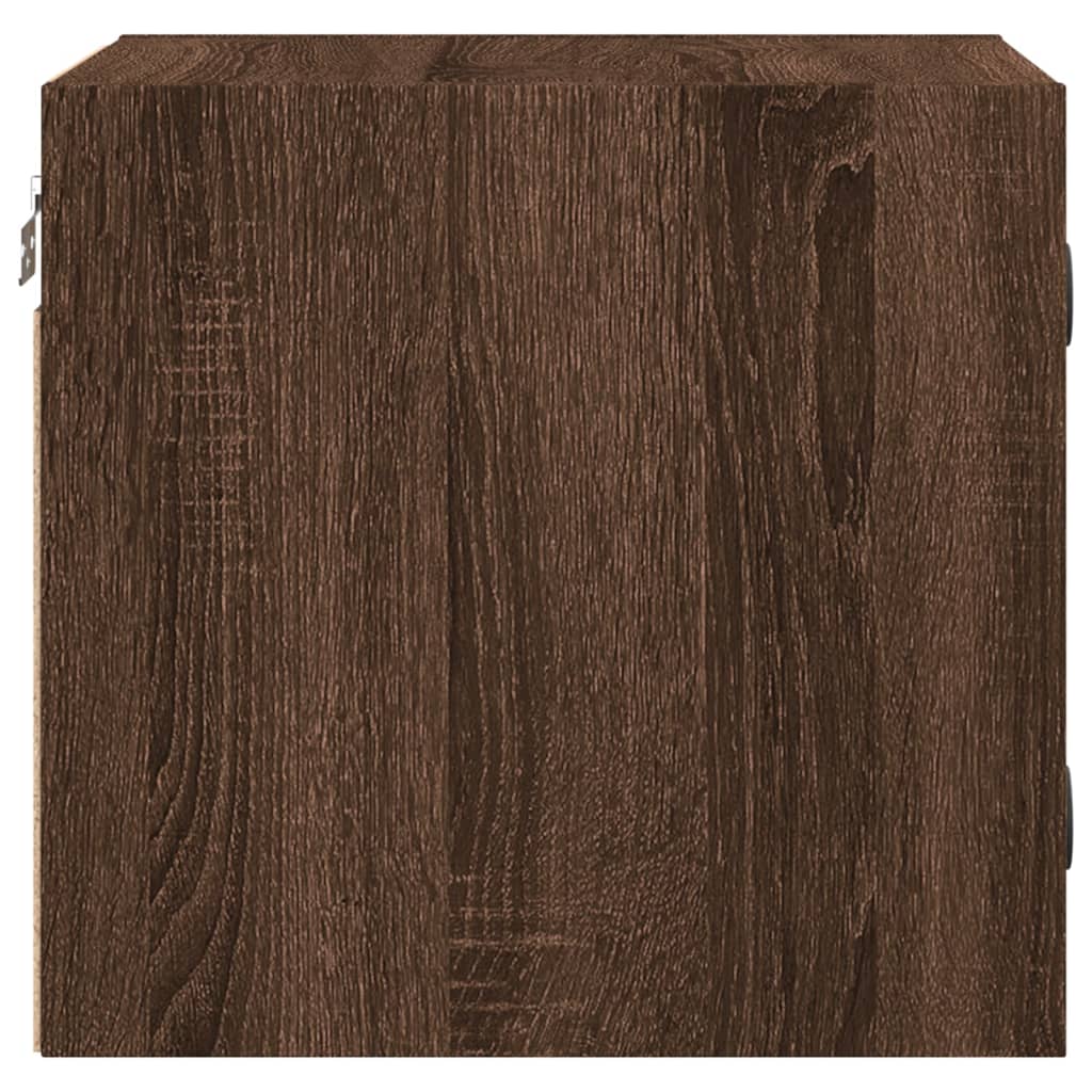 Nachtkastje met glazen deur 35x37x35 cm bruin eikenkleur is nu te koop bij PeponiXL, paradijselijk wonen!