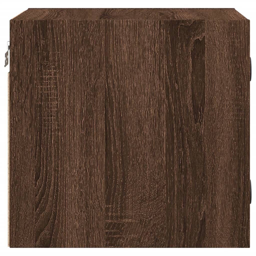 Nachtkastjes met glazen deuren 2 st 35x37x35 cm bruineikenkleur is nu te koop bij PeponiXL, paradijselijk wonen!