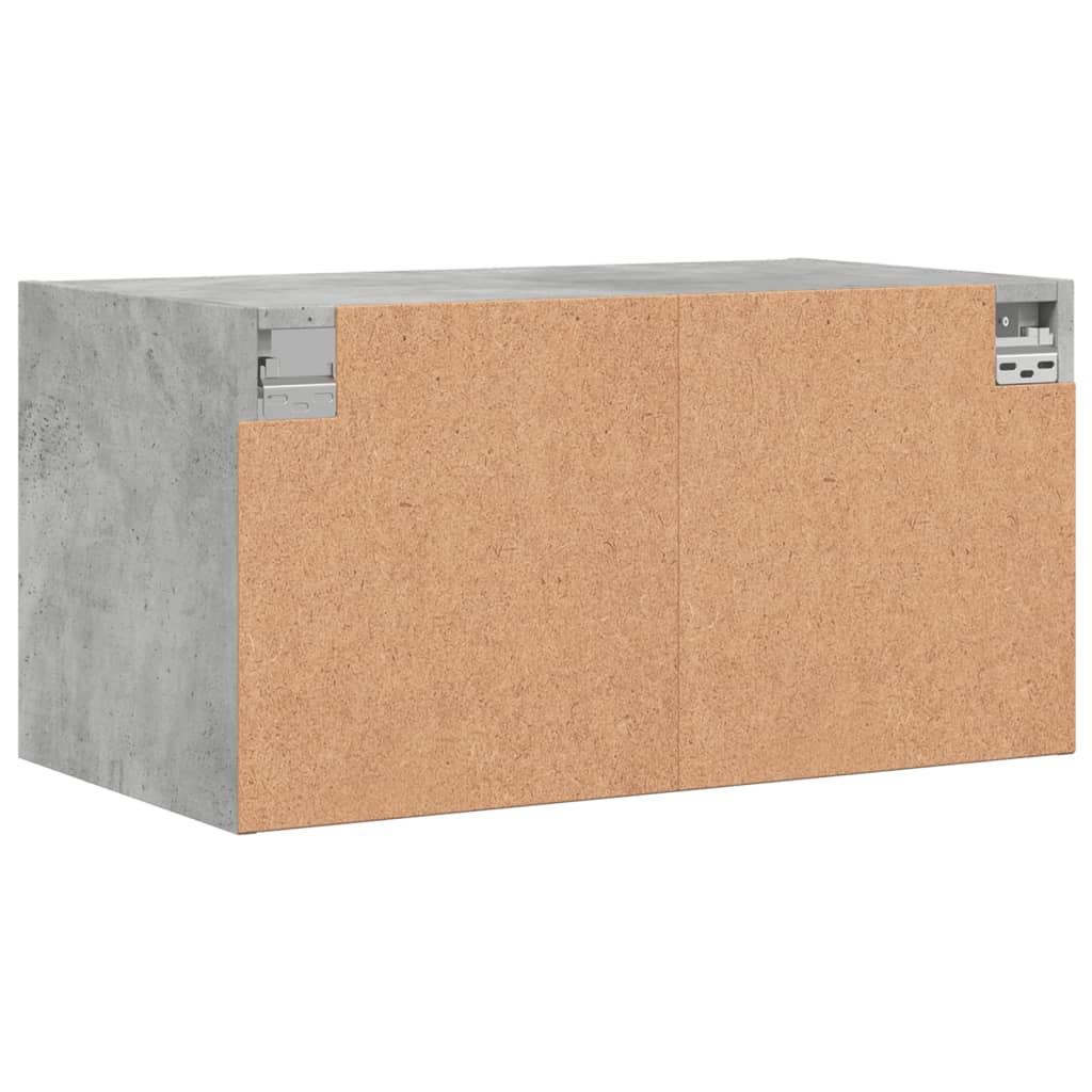 Wandkasten met glazen deuren 2 st 68,5x37x35 cm betongrijs is nu te koop bij PeponiXL, paradijselijk wonen!