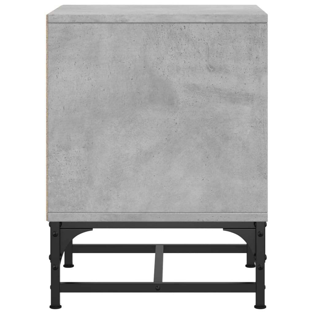 Nachtkastjes met glazen deuren 2 st 35x37x50 cm betongrijs is nu te koop bij PeponiXL, paradijselijk wonen!