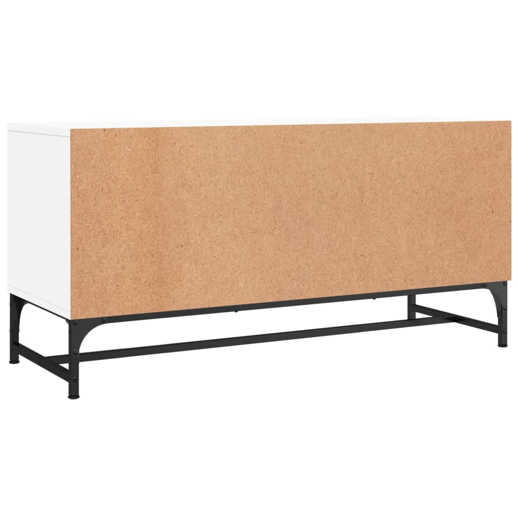 Tv-meubel met glazen deuren 102x37x50 cm wit is nu te koop bij PeponiXL, paradijselijk wonen!