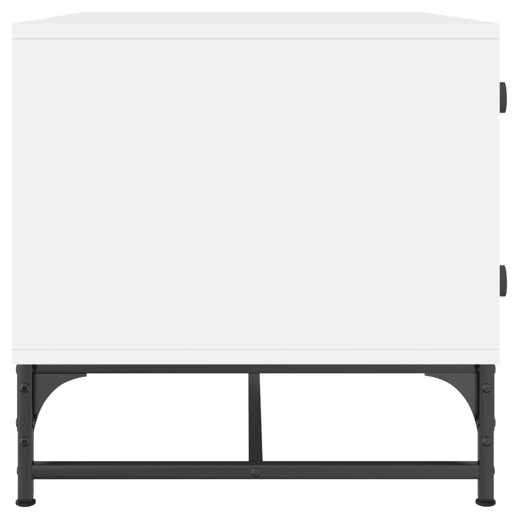 Salontafel met glazen deuren 68,5x50x50 cm wit is nu te koop bij PeponiXL, paradijselijk wonen!