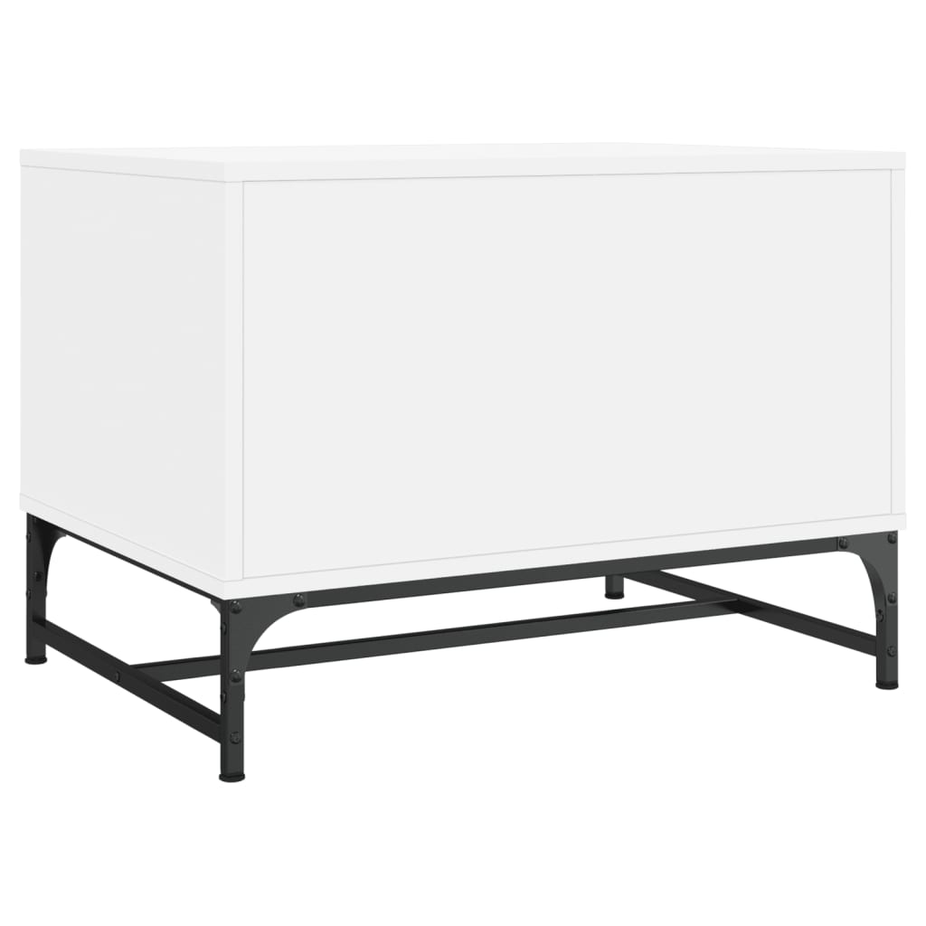 Salontafel met glazen deuren 68,5x50x50 cm wit is nu te koop bij PeponiXL, paradijselijk wonen!