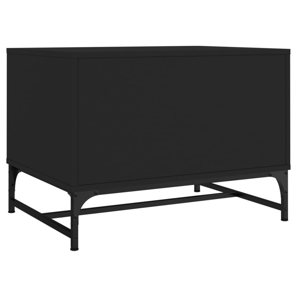 Salontafel met glazen deuren 68,5x50x50 cm zwart is nu te koop bij PeponiXL, paradijselijk wonen!